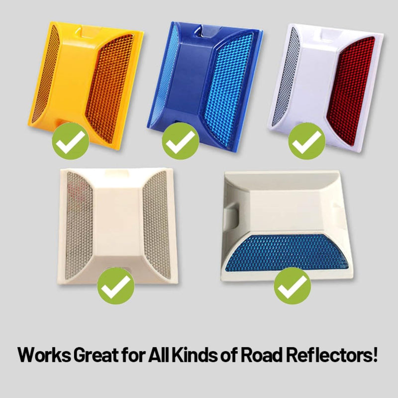 Adhesive Sticky Pads for Road Reflectors, 4" x 4" Butyl Sticky Pads, 4 Pack, Stick Driveway Reflectors on Driveway, Apply on Asphalt, Pavement, Cement or Concrete, Reflectors Sold Separately