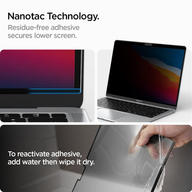 [Australia - AusPower] - Spigen Privacy Filter Screen Protector [SafeView] designed for MacBook Pro 13" (M1 2020/2019/2018/2017) & MacBook Air 13" (Retina 2020/2019/2018) MacBook Pro / Air 13" (M1/ Retina) 