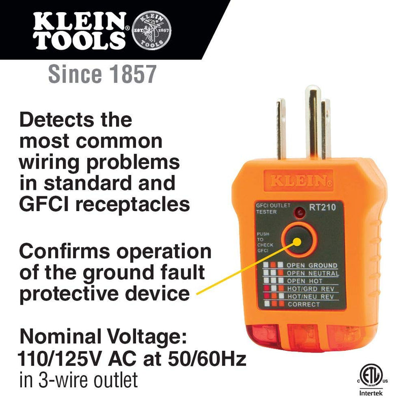 [Australia - AusPower] - Klein Tools 80077 Voltage Tester Kit with Electronic AC/DC Voltage Tester, GFCI Outlet Tester and Non-Contact Voltage Tester Pen, 3-Piece Outlet Testing Kit 