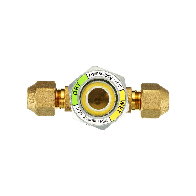 PATIKIL Sight Glass, 1/4 x 1/4 SAE Universal Liquid Moisture Indicator for Air Conditioning HVAC Refrigeration