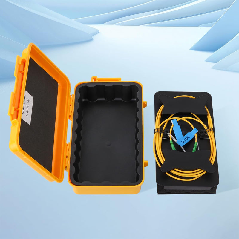 [Australia - AusPower] - OTDR Launch Cable Box Single Mode SM 9/125 Fiber Optic OTDR Launch Cord Dead Zone Eliminator Extension Cord Fiber Optic Optical Cable Tester Tool (SCAPC-SCAPC, 1000 Meter) SCAPC-SCAPC 