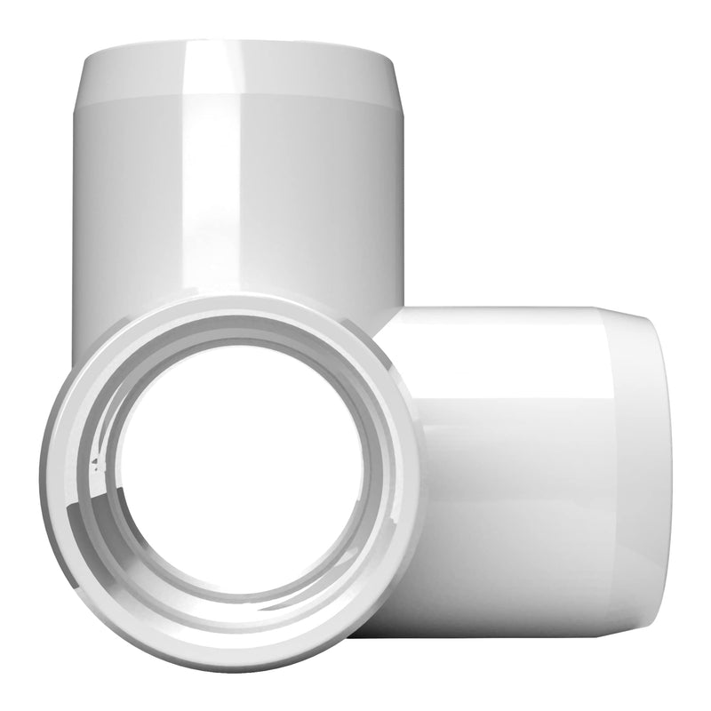 [Australia - AusPower] - FORMUFIT 1/2" 4-Way Tee Furniture Grade PVC Fitting in White, Made in USA, UV-Resistant, Impact-Proof, 0.840" Actual Socket Diameter, (10-Pack) - F0124WT-WH-10 