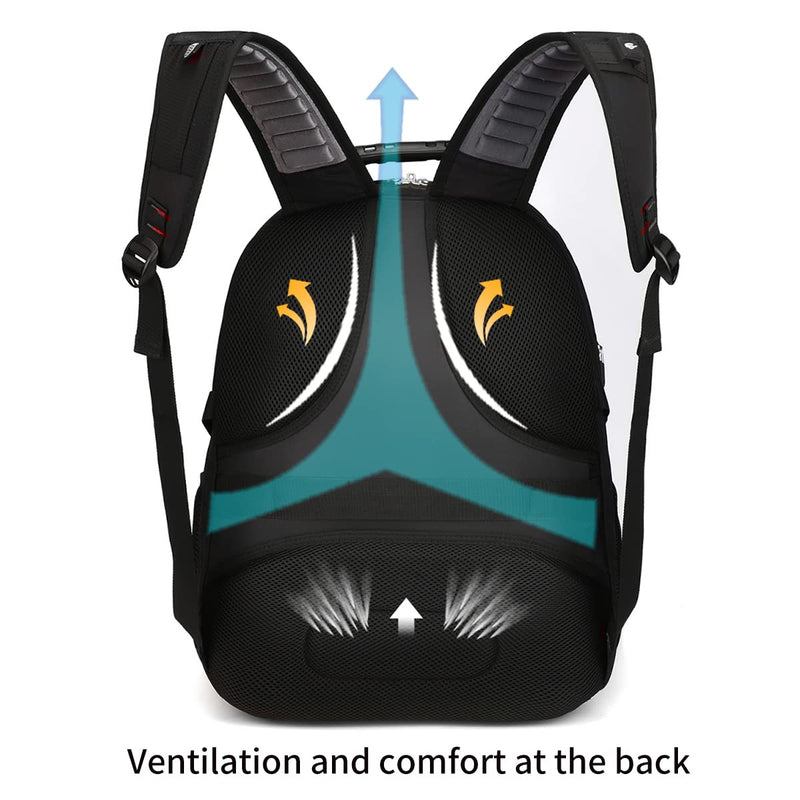 [Australia - AusPower] - SHRRADOO Extra Large 52L Travel Laptop Backpack with USB Charging Port, College Backpack Airline Approved Business Work Bag Fits 17 Inch Computer for Men Women Grey Travel Backpacks 