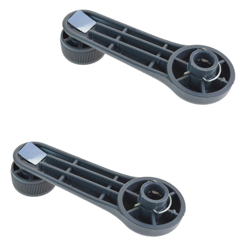 [Australia - AusPower] - TRQ Gray Window Crank Handle Left & Right Pair for 1995-2006 Hyundai Accent / 1996-2000 Hyundai Elantra / 1999-2001 Hyundai Sonata 