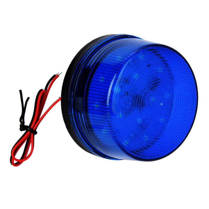 [Australia - AusPower] - Blue Strobe Beacon Light,Lelukee 2pcs DC 12V Flashing Light Rainproof Blue Led Alarm Signal for Field Work Snowplow Outdoor Work Home Security System Etc. (Blue) 