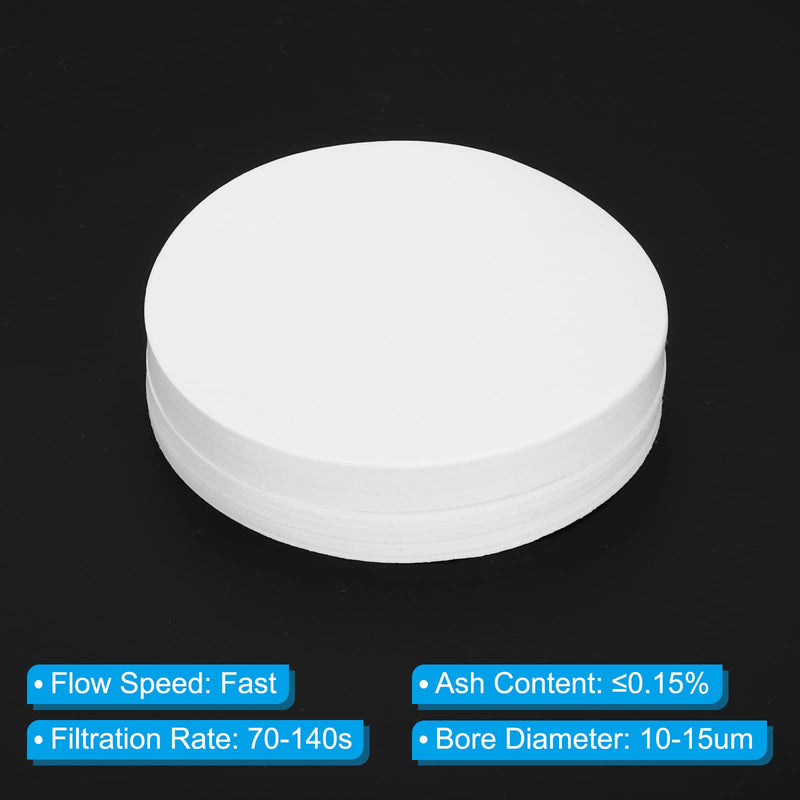 [Australia - AusPower] - PATIKIL 100Pcs 7cm Qualitative Filter Paper Circles, Fast Speed Round Laboratory Filter Paper Chemical Industrial Oil Testing Funnel Filter Paper 