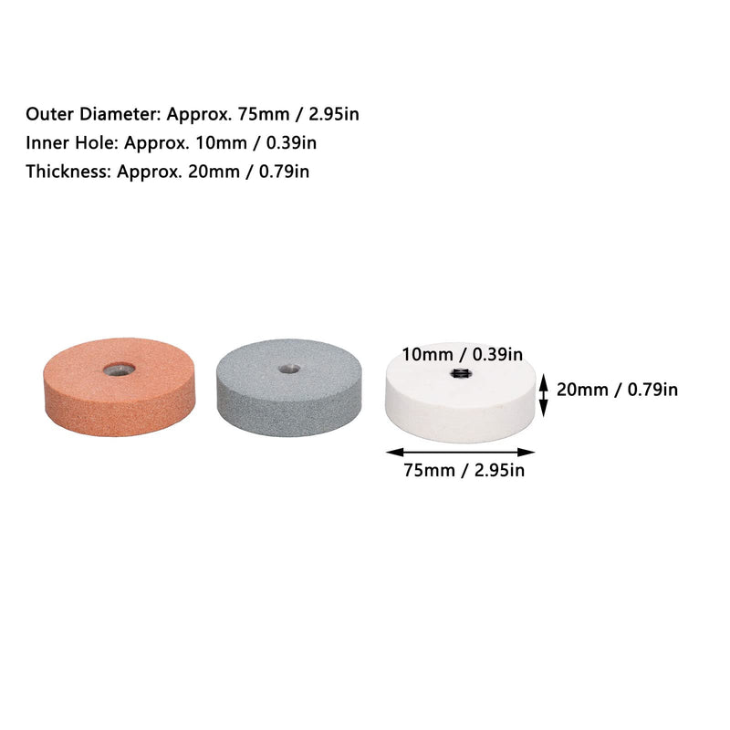 [Australia - AusPower] - 3pcs Bench Grinding Wheel Silicon Carbide Grinding Stone Base Grinding Wheel for Metal Ceramic Wood 