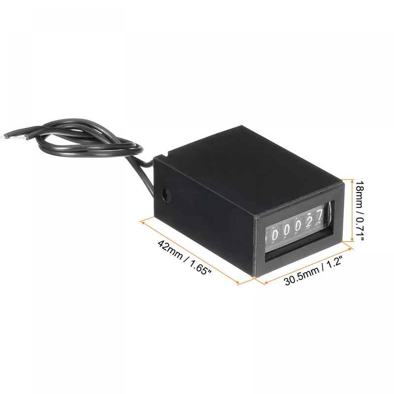 [Australia - AusPower] - uxcell Electromagnetic Counter 6 Digit 0-999999 Counting Range Electronic Pulse Counter Digital Counter Totalizer Electromagnetic Pulse Counter DC7-24V 