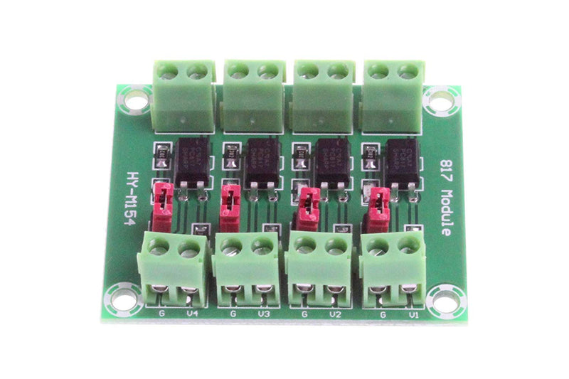 5pcs PC817 4 Channel Optocoupler Isolation Board Voltage Converter Adapter Module 3.6-30V Driver Photoelectric Insulated Module