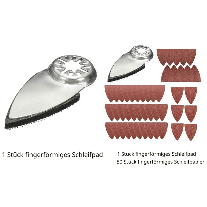 MOVKZACV Finger Sanding Pad, Oscillating Multi-Tool Finger Sanding Pads Accessories Kits, Oscillating Saw Sanding Set Triangle Sanding Pad Polishing Finger Sandpaper Set
