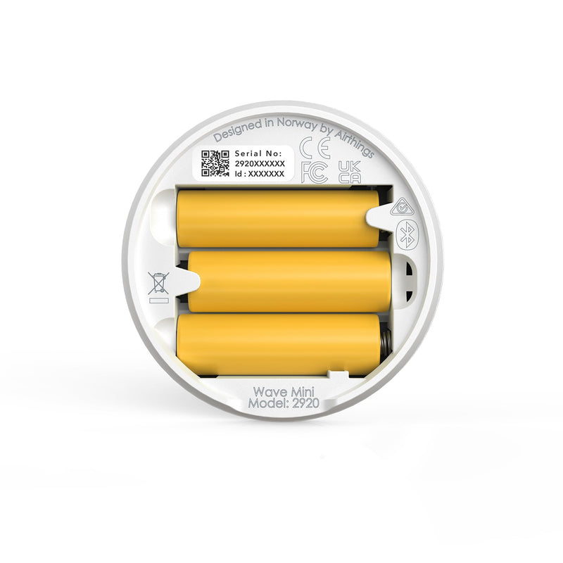[Australia - AusPower] - Airthings Wave Mini Room Air Quality Monitor (VOC, Mould Risk, Moisture, Temperature) 