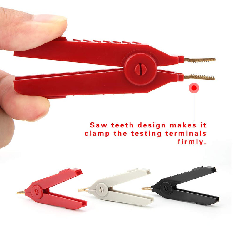 [Australia - AusPower] - Clips, P2004 3Pcs Copper Gold Plated Kelvin Test Clip 20A 