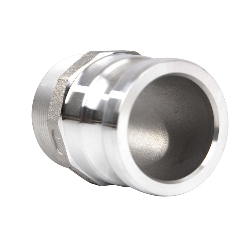 [Australia - AusPower] - 2 pcs Aluminum Camlock (2" Part F) Cam & Groove Hose Fittings, cam Lock Fittings Male Adapter x Male NPT Thread cam Lock Fittings camlock Coupling (2'') 2 