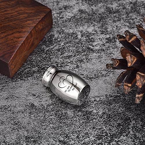 My Family My Hero My Angel Stainless Steel Urns for Ashes Cremation Jewelry Memorial Keepsake Son-Big Size