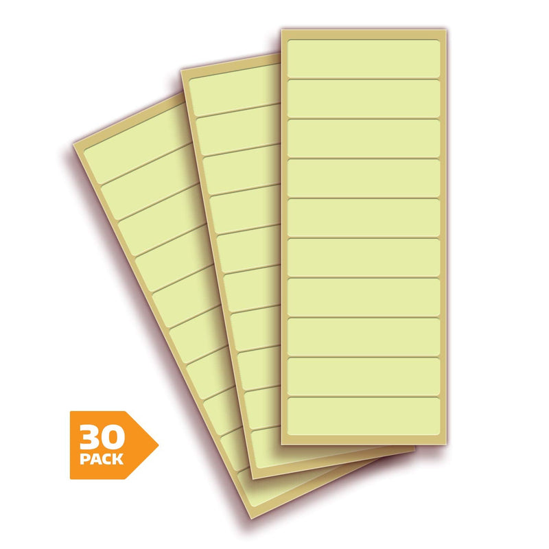 iSYFIX Glow in the Dark Strips Stickers - 30 Pack, 4x1 Inch - Premium Self-Adhesive Photoluminescent Vinyl, Safety Sticker, Perfect to mark Stairs, Exits, Steps, Garages, Home, Office, Switches, Walls