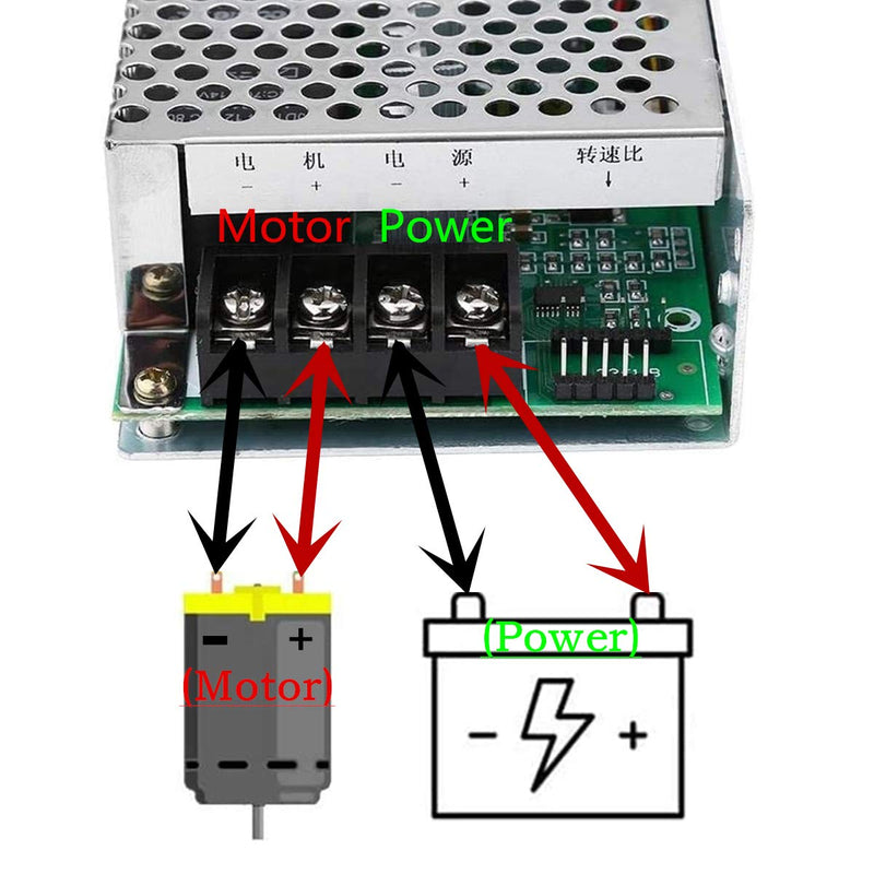 [Australia - AusPower] - PWM DC10-55V 12V 24V 36V 48V 60A PWM DC Motor Speed Controller Reversible Switch Set DC Brush Motor Tools Accessories Supplies PWM 40A 