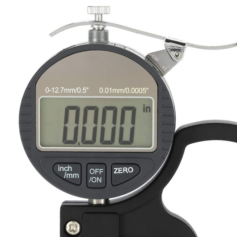 [Australia - AusPower] - Wendry Digital Thickness Gauge, LCD Digital Display, Measuring Range is 0-12.7mm, Thickness Meter Electronic Micrometer with LCD Display 