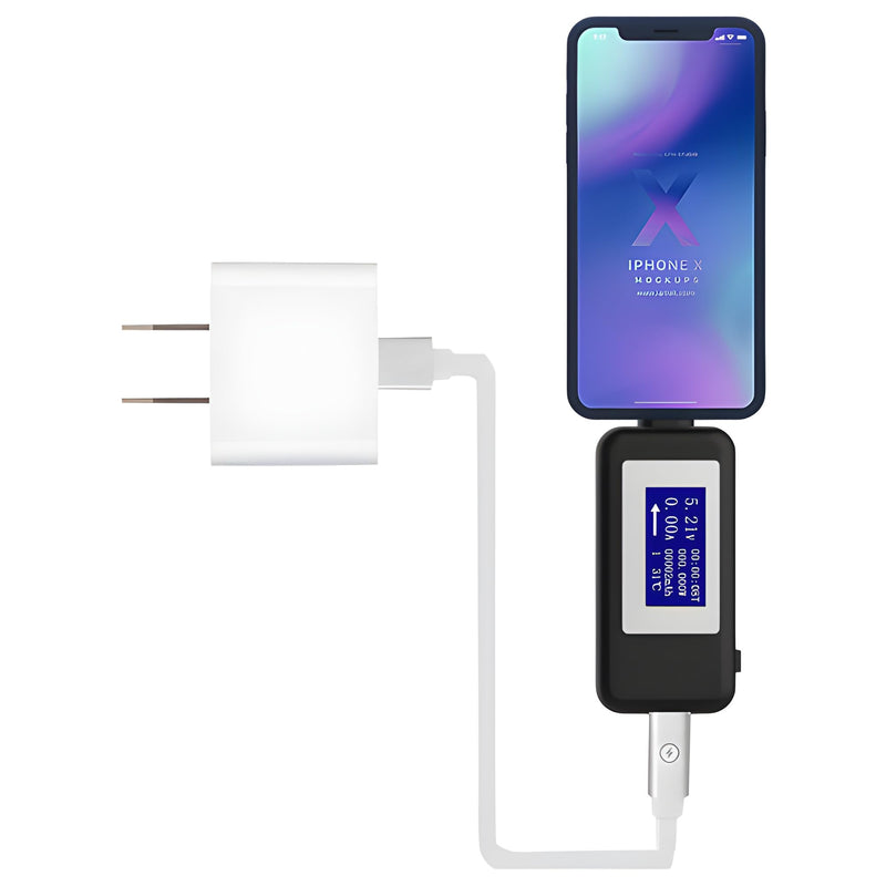 [Australia - AusPower] - JacobsParts USB C Power Meter: Digital LCD Voltage Current Load Tester for Tablets, Laptops, and More 