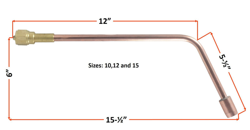 SÜA - Heating Nozzle/Rosebud 15-MFA Replacement for 300 Series Victor Torch Handles. Oxy/Acetylene Size: #15 (15-MFA)