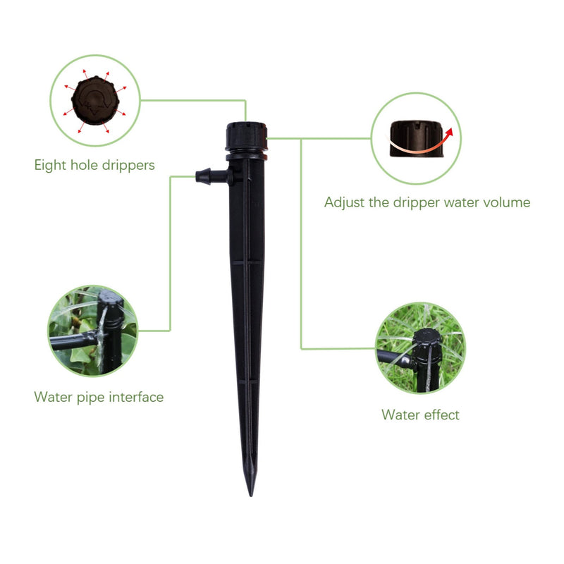 [Australia - AusPower] - 60 Piece of Drip Irrigation Emitters and Parts or Professional Irrigation Drippers and Drip Emitters or Sprinkler System Parts and Heads for 1/4 inch drip tubing 
