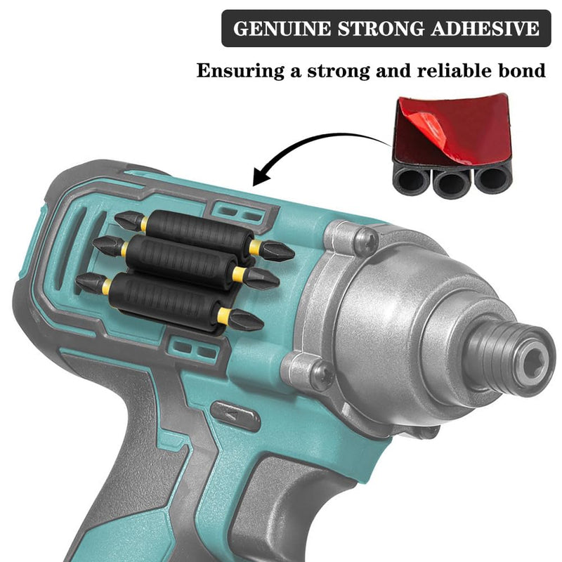 [Australia - AusPower] - Saipor 3-Piece Universal Bit Holder for Cordless Impact Wrench and Cordless Drill, Bit Holder 3M Adhesive for Attaching to Impact Wrench, Holds 6 Drills on the Side of Your Hammer Drill 