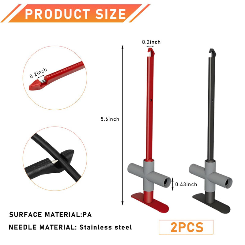 [Australia - AusPower] - 2 PCS Wire Piercing Probe, Puncture Probe Wire Tester for 4mm Banana Plug, Automotive Wire Piercing Test Clip for Multimeter Testing Tool, Repairing Car Accessories 