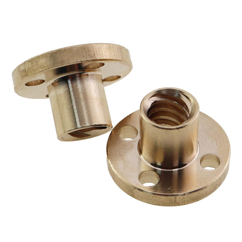 [Australia - AusPower] - 4PCS T8 Lead Screw Brass Nut 2mm Pitch 8mm Lead 3D Printer Z-Axis T8 Lead Screw 3D Printer DIY Accessory Used with Motor Machine Tool Guide Screws 