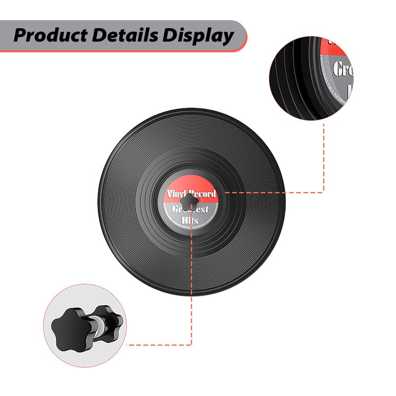 LP Vinyl Record Label Saver Vinyl Record Clean Saver Record Cleaning Protector Waterproof Label Saver Record Cleaner Clamp Care (12", Black) 12"