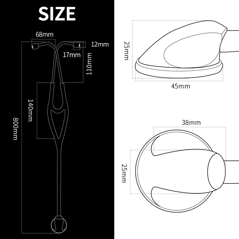 [Australia - AusPower] - Single Head Cardiology Stethoscope – Professional Estetoscopio with Alloy Chestpiece, Silicone Tube & Soft Ear Tips – Medical Stethoscope for Nurses, Doctors, Students, and Home Use (Black Gold) Black Gold 