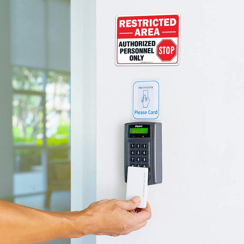 [Australia - AusPower] - (6 Pack) Restricted Area Sign Authorized Personnel Only, Do Not Enter Sign, 10 x 7 Inches .40 Rust Free Aluminum, UV Protected, Weather Resistant, Waterproof, Durable Ink，Easy to Mount 