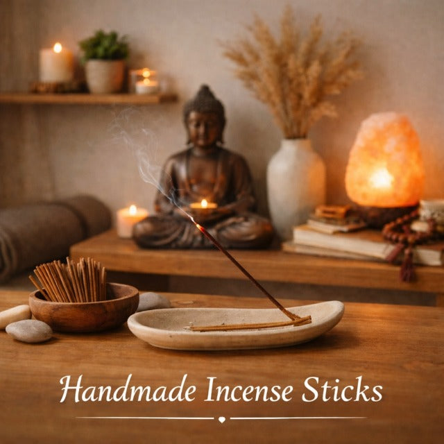 Spiritual Harmony Incense Sticks 100g Pure Organic Hand-Rolled Agarbati Calming & Balancing Fragrance for Meditation, Yoga, Prayer & Home Aromatherapy
