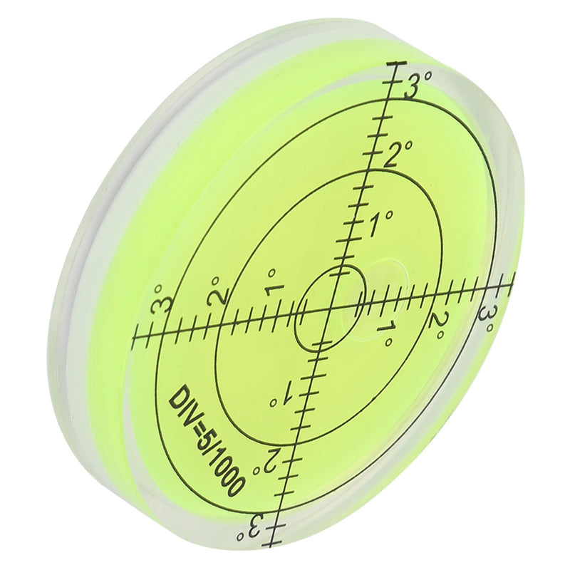 [Australia - AusPower] - Round Level with 60 mm Diameter and Crystal Clear Scale, Easy Direction Detection, Diameter Measuring Tool for Scale Calibration 