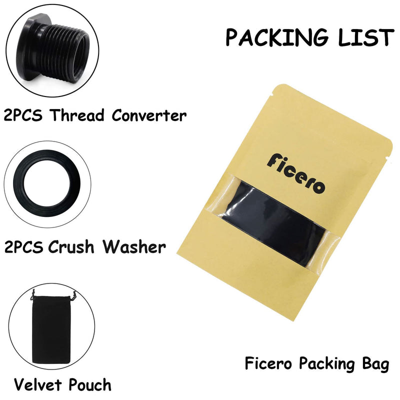 [Australia - AusPower] - Thread Protector, 1/2 x 28 Convert to 5/8x24 with Crush Washer Steel (2 Pack) 