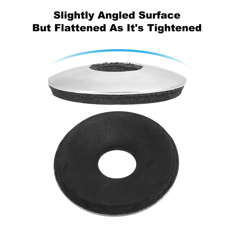 [Australia - AusPower] - PATIKIL 1/4"x3/4" Aluminum EPDM Bonded Sealing Neoprene Rubber Sealing Washers, 100 Pieces Neoprene Rubber Backed Screw Gasket for Machinery Ships Roof (#14x1/4") 1/4"x3/4" 
