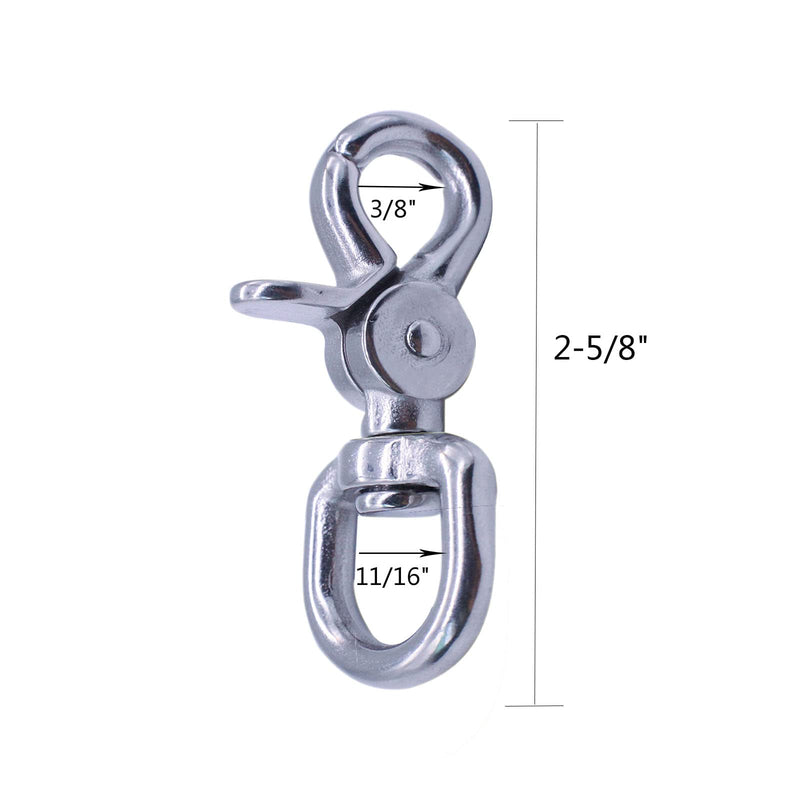 [Australia - AusPower] - Lobster Clasp - 2PCS Trigger Snap Hooks Heavy Duty Quality 316 Steel, Strong and Durable Wide Applicability of The Swivel Clasp, Perfect for Bag Straps, Pet Leashes 