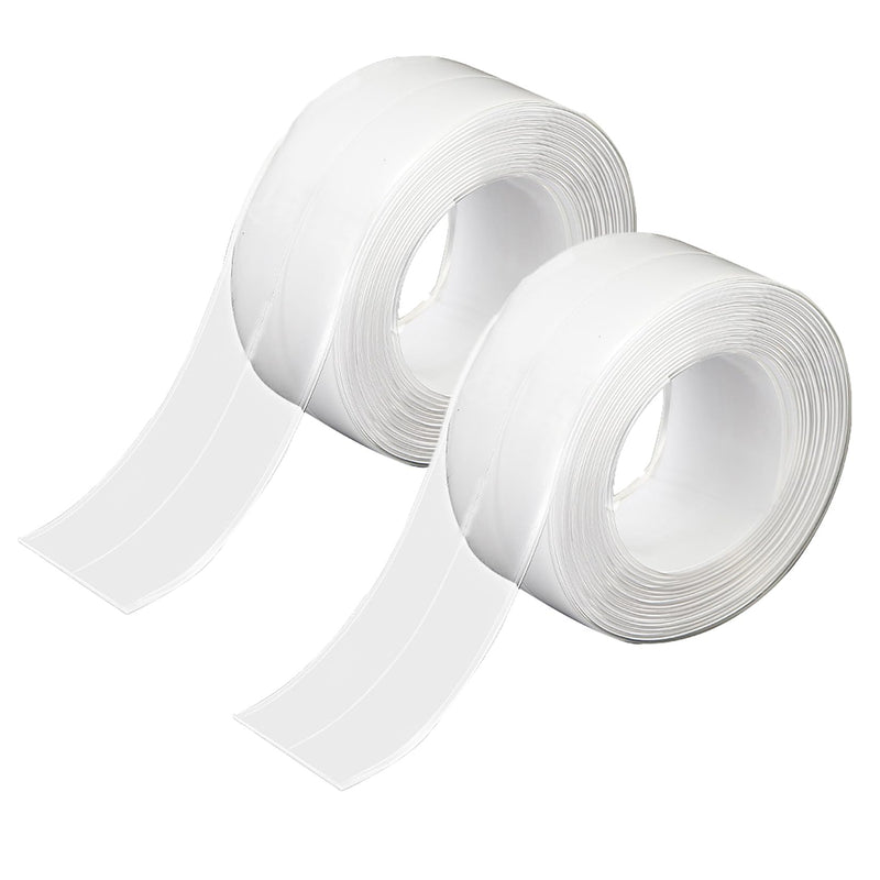 Traditional Caulking Replacement - Caulk Tape Waterproof Self Adhesive for Toilet, Bathroom, Bathtub & Floor Wall Edge Protection 2 Clear