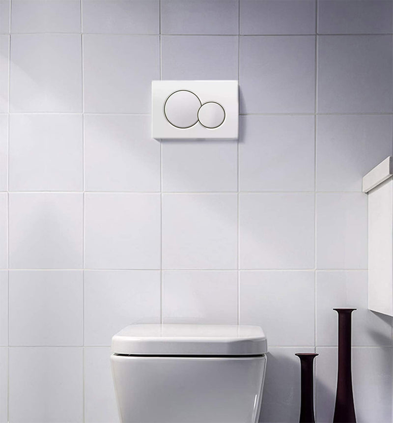 Dual-Flush Actuator Plate for Concealed Cisterns Alpine White Compatible With 115.770.11.5 Sigma01 Wall Mount Toilets Series