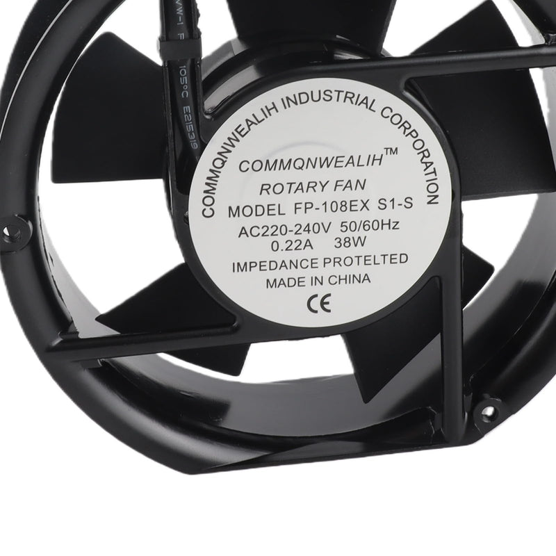 FP-108EX-S Extractor Fan 220V AC 2700~3100RPM Fan Cooling Fan with Ball Bearings Low Noise Axial Fan