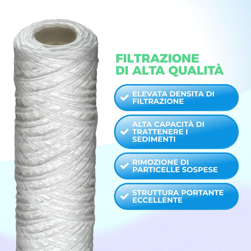 [Australia - AusPower] - WK Water Filter Cartridge 50 Micron 5 Inch Wound Pack of 1 