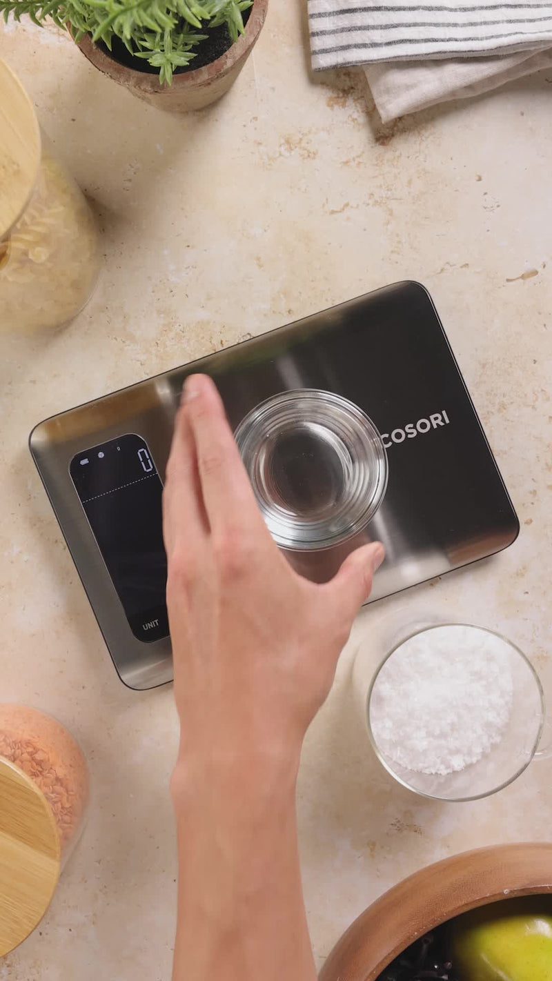 Cosori Smart Kitchen Food Scales with UK database, Calorie Counting, Silver