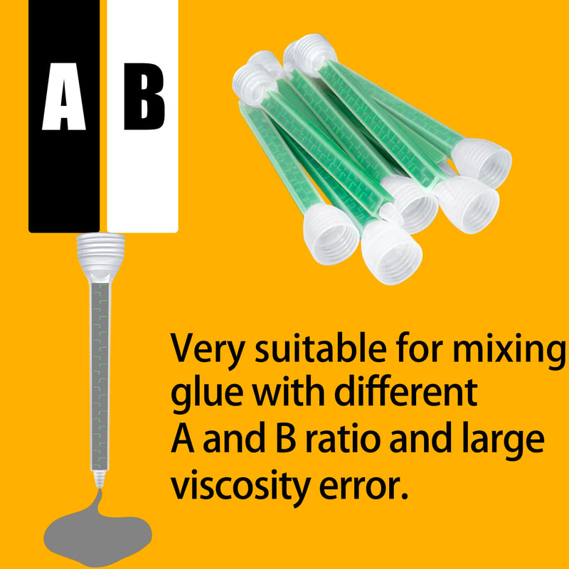 [Australia - AusPower] - Epoxy Mixing Nozzle Adhesive Static Mixing Nozzle Tip Resin Mixer Adhesive Cartridges Tip Mixer Nozzles (1:1/1:2 ratio) 10 PCS 