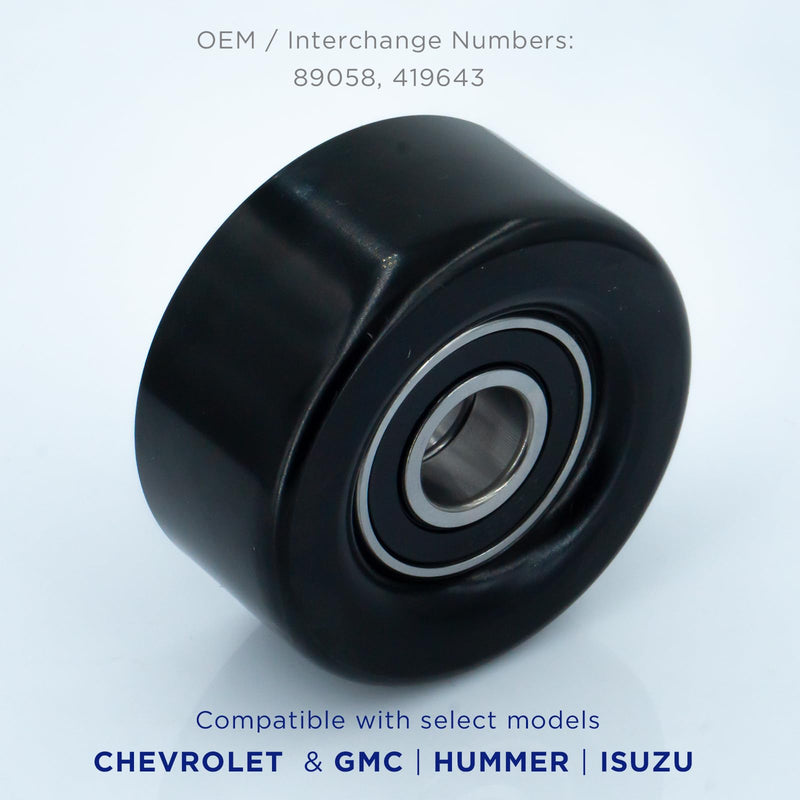 [Australia - AusPower] - Belt Idler Pulley, 89058 Belt Tensioner Pulley 419643 Compatible with Select Isuzu, Chevrolet, GMC, Hummer etc Models. Automotive Replacement Idler Pulleys by KeeRoarin 89058 - GM 