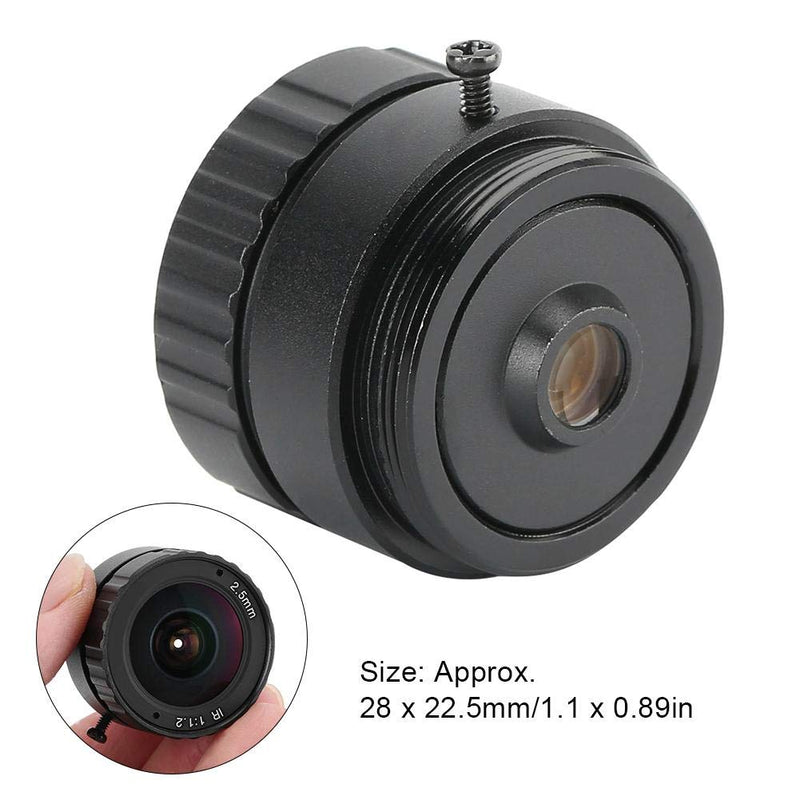 [Australia - AusPower] - 2.5mm 3MP Camera Lens, HD 2.5mm 3MP F1.2 1/2.5 CS Mount Focus Fixed CCTV Lens for Camera 