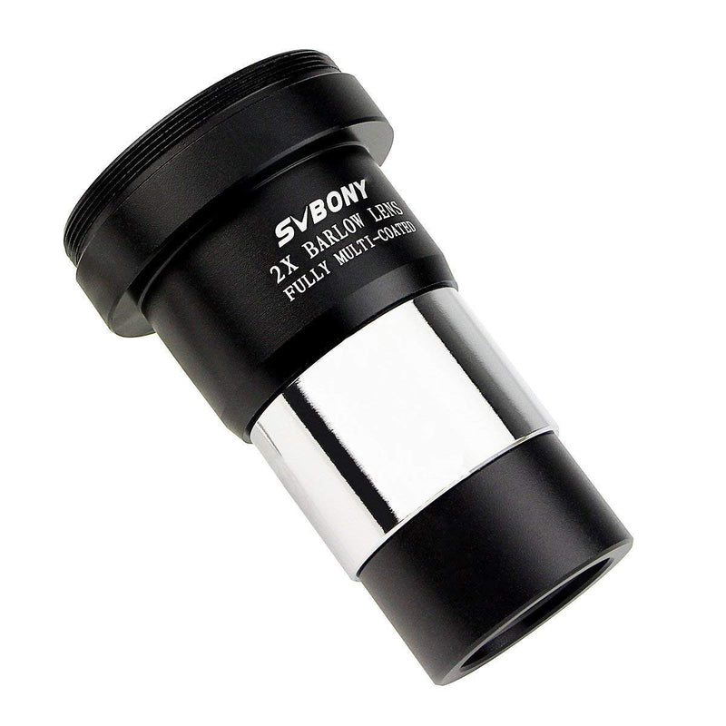 [Australia - AusPower] - SVBONY Barlow Lens 2X, 1.25 inch Barlow Lens with Multi Coated Broadband Green Film, Telescope Accessories with M42 Thread for Telescope Eyepiece 