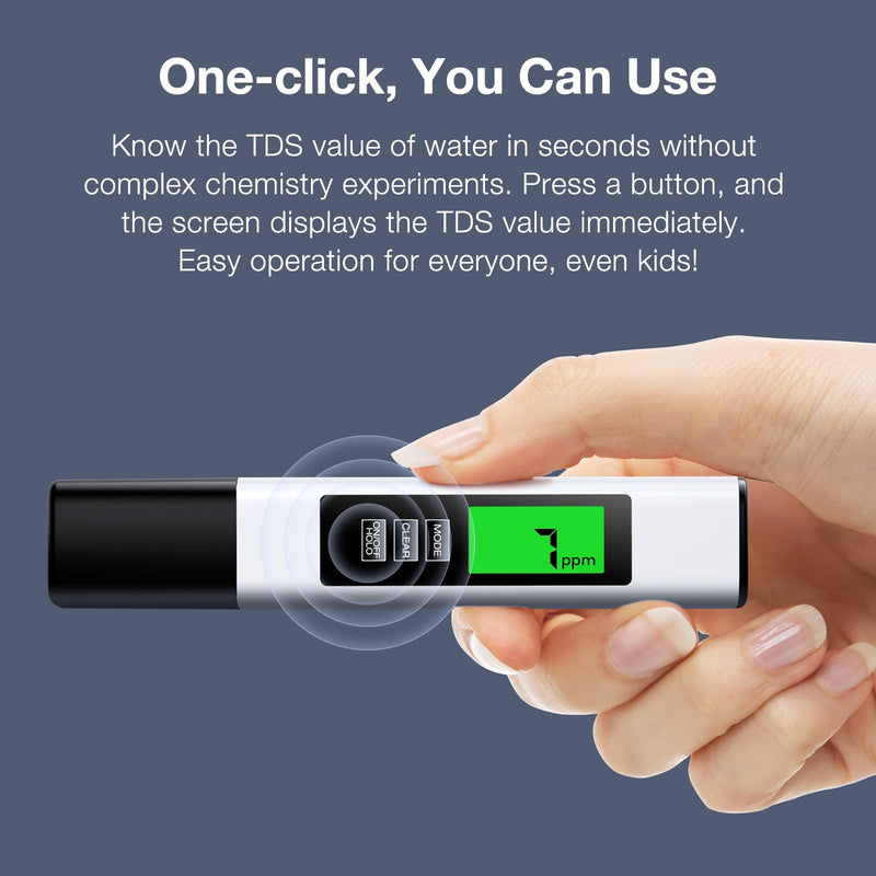 [Australia - AusPower] - 2024 All-New 4 in 1 Tds Meter Digital Water Tester - Accurate and Reliable Turbidity Meters Testing TDS EC & Temp(°C,°F) - 0-9990ppm - Professional Testing for Drinking Water, RO/DI System, etc. White 