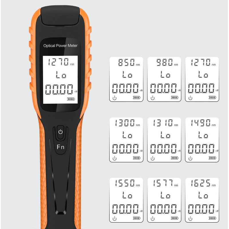 [Australia - AusPower] - Mini Fiber Optic Cable Tester Handheld Optical Power Meter with SC FC ST Interface 