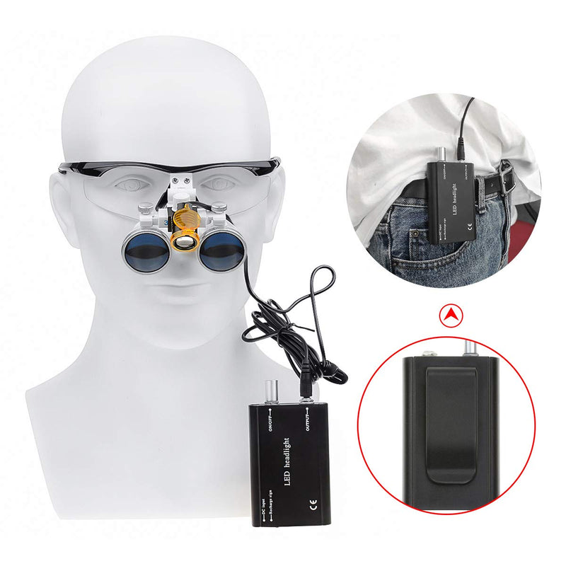 [Australia - AusPower] - 3.5X-420mm Loupe with 3W Headlamp (Black) Black 