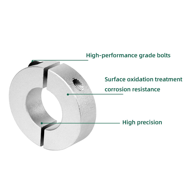 [Australia - AusPower] - (Pack of 4) Split Shaft Collar Bore 28mm, Aluminum Alloy Two Halves Clamping Collar for Shaft, 50mm OD, 18mm Thickness, with M4 Set Screws 28mm Bore Size 
