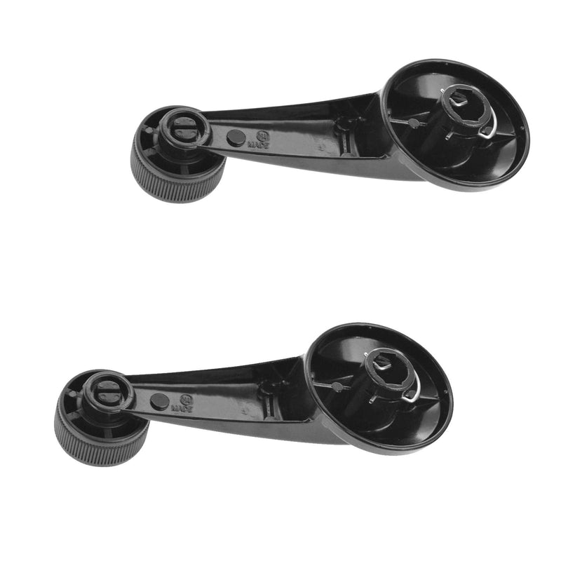 [Australia - AusPower] - TRQ Manual Window Crank Handle Black Driver Passenger Pair Compatible with S10 S15 Blazer 