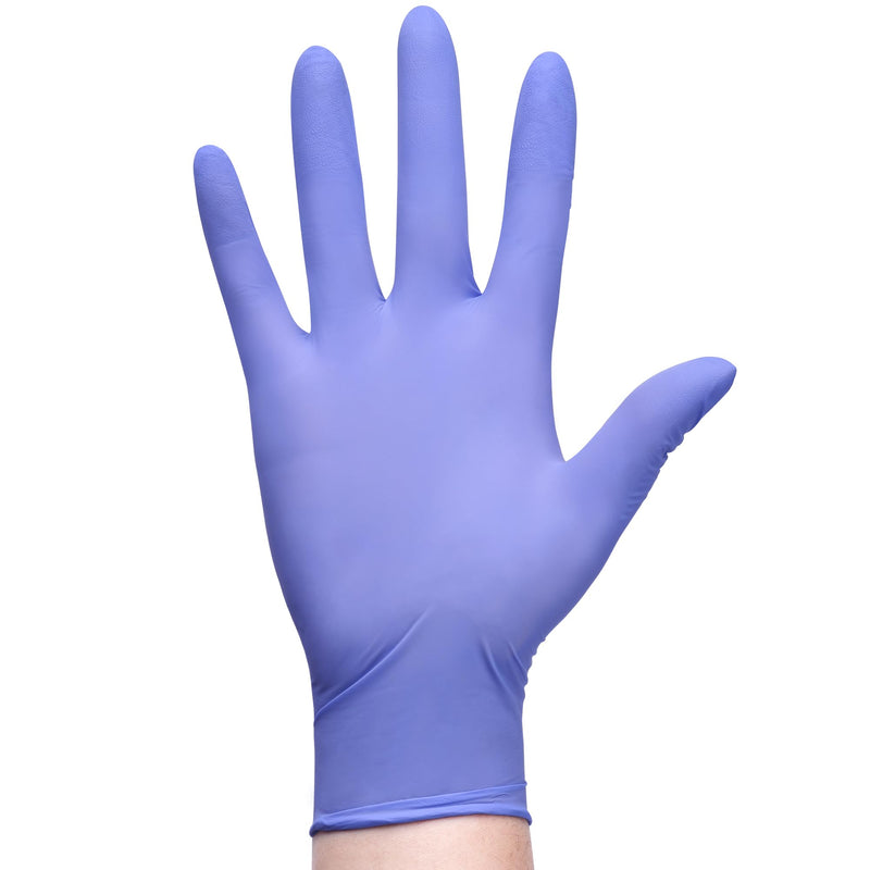 [Australia - AusPower] - Disposable Nitrile Exam Gloves, 3mil, Medium, Box of 100, Violet Nitrile Gloves Disposable Latex Free for Medical, Cleaning, Cooking & Esthetician, Food-Safe, Powder-Free, Purple 